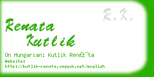 renata kutlik business card